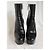 Prada Biker-Stiefeletten mit Plateau aus schwarzem Leder - Ansicht 4