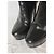 Prada Biker-Stiefeletten mit Plateau aus schwarzem Leder - Ansicht 5
