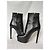 Prada Biker-Stiefeletten mit Plateau aus schwarzem Leder - Ansicht 6