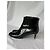 Botines de puntera reforzada en piel charol negra Chanel Negro - vista 2