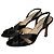 Décolleté Slingback in raso nero Manolo Blahnik