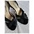 Décolleté Slingback in raso nero Manolo Blahnik - vista 7
