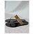 Sandali thong Gucci Double GG Marmont Beige Nero D'oro - vista 2