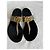 Sandali thong Gucci Double GG Marmont Beige Nero D'oro - vista 3