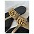 Sandali thong Gucci Double GG Marmont Beige Nero D'oro - vista 8