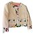 Dolce & Gabbana D&G Ensemble Veste et Pantalon Imprimé Floral Blanc Rouge Bleu Beige Vert Jaune