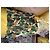 Autre Marque Camicia Messagerie Green Flag in cotone tie-dye Marrone Bianco Verde Grigio - vista 3