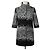 Abrigo de lana Anna Sui estampado abstracto Negro Blanco Gris