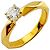 Anello solitario Boucheron Facette in oro giallo 18K D'oro