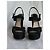 Sandali compensati in tessuto nero Christian Dior - vista 5