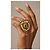Anello Chanel Gripoix Saint Tropez Marrone Bianco D'oro - vista 3