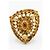 Anello Chanel Gripoix Saint Tropez Marrone Bianco D'oro - vista 5