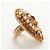 Anello Chanel Gripoix Saint Tropez Marrone Bianco D'oro - vista 6