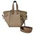 Loewe Hammock Compact Anagram Logo Leder 2-Wege Schultertasche Beige