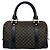 16 Céline Celine Vintage Macadam Mini Boston Bag aus Leder mit Blazon-Logo-Muster Braun Schwarz - Ansicht 3