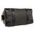 16 Céline Celine Vintage Macadam Mini Boston Bag aus Leder mit Blazon-Logo-Muster Braun Schwarz - Ansicht 7