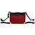 Prada Cahier Mini-Schultertasche aus Leder mit Logo-Hardware Schwarz Rot Golden - Ansicht 3