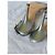 Prada Riemchenabsätze aus silbernem Metallic-Leder mit Blumenapplikationen - Ansicht 13
