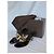 Gucci Sandalen aus schwarzem Lackleder mit GG-Interlocking Golden - Ansicht 2