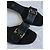 Sandali slide Prada in pelle nera con dettaglio fibbia Nero - vista 5