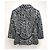 Chanel 12P Silver Metallic Graffiti Double Breasted Jacket Black FR 36 Silvery - view 4