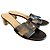 Hermès Sandali con tacco Hermes in pelle nera - vista 3