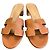 Hermès Sandalias de tacón Hermes de piel marrón - vista 2