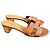 Hermès Sandalias de tacón Hermes de piel marrón - vista 3
