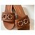 Salvatore Ferragamo Sandali Ferragamo con ornamento Gancini pelle marrone - vista 3