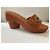 Salvatore Ferragamo Sandali Ferragamo con ornamento Gancini pelle marrone - vista 8