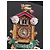 Spilla Chanel Orologio a Cucù Smaltata Bianco Rosso Verde Gold hardware - vista 2