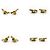 Timeless Chanel Orecchini a clip logo CC stella in metallo dorato e crema D'oro - vista 4