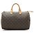 Louis Vuitton Vintage Monogram Canvas Speedy 35 Duffle Bag Braun