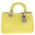 Autre Marque Diorissimo Lederhandtasche Gelb