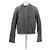 Autre Marque Giacca in pelle marrone grigio