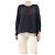 Autre Marque Top in pizzo floreale blu navy - size UK 12