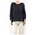 Autre Marque Top in pizzo floreale blu navy - size UK 12 - vista 3
