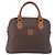 Céline CELINE Sac à main en toile Macadam PVC Cuir Marron Or - vue 2