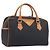 Autre Marque SAINT LAURENT Boston Bag PVC Canvas Black Gold