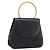 Salvatore Ferragamo Gancini Hand Bag Leather Black Gold