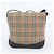 Bolsa de Ombro Burberry Nova Check em Lona e Couro Preto Bege - vista 3