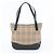 Burberry Nova Check Shadow Horse Leder Tote Bag Schwarz Beige