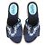 Autre Marque Mules Le Plagiste in denim blu ricamate fiori