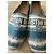 Espadrillas Christian Dior Granville in tela blu e bianca Bianco - vista 15