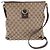 Gucci GG Canvas Abbey Schultertasche aus Leder Braun