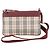 Burberry Nova Check Leather Shoulder Bag Red Beige