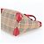 Burberry Nova Check Ledertasche Tote Bag Rot Beige - Ansicht 4
