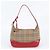 Borsa a tracolla in pelle Burberry Nova Check Shadow Horse Rosso Beige