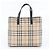 Borsa Tote in pelle Burberry Nova Check Beige