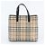 Borsa Tote in pelle Burberry Nova Check Beige - vista 3